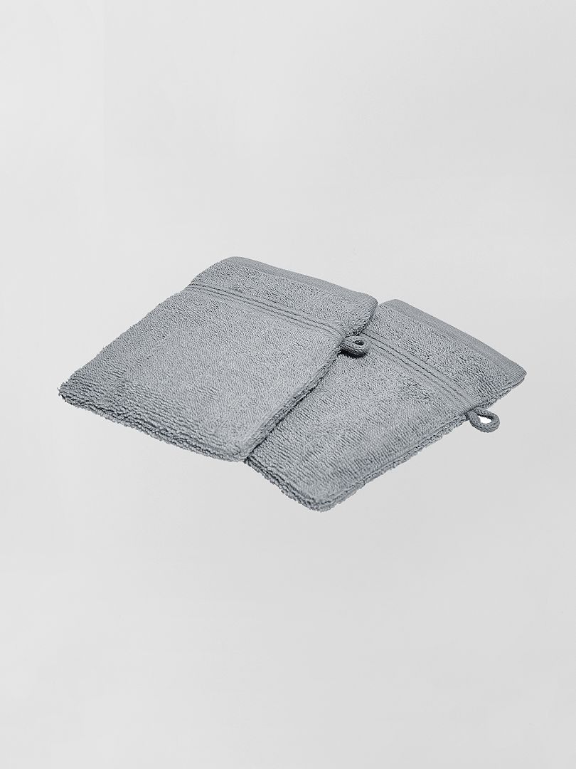 Conjunto de 2 luvas de banho - CINZA