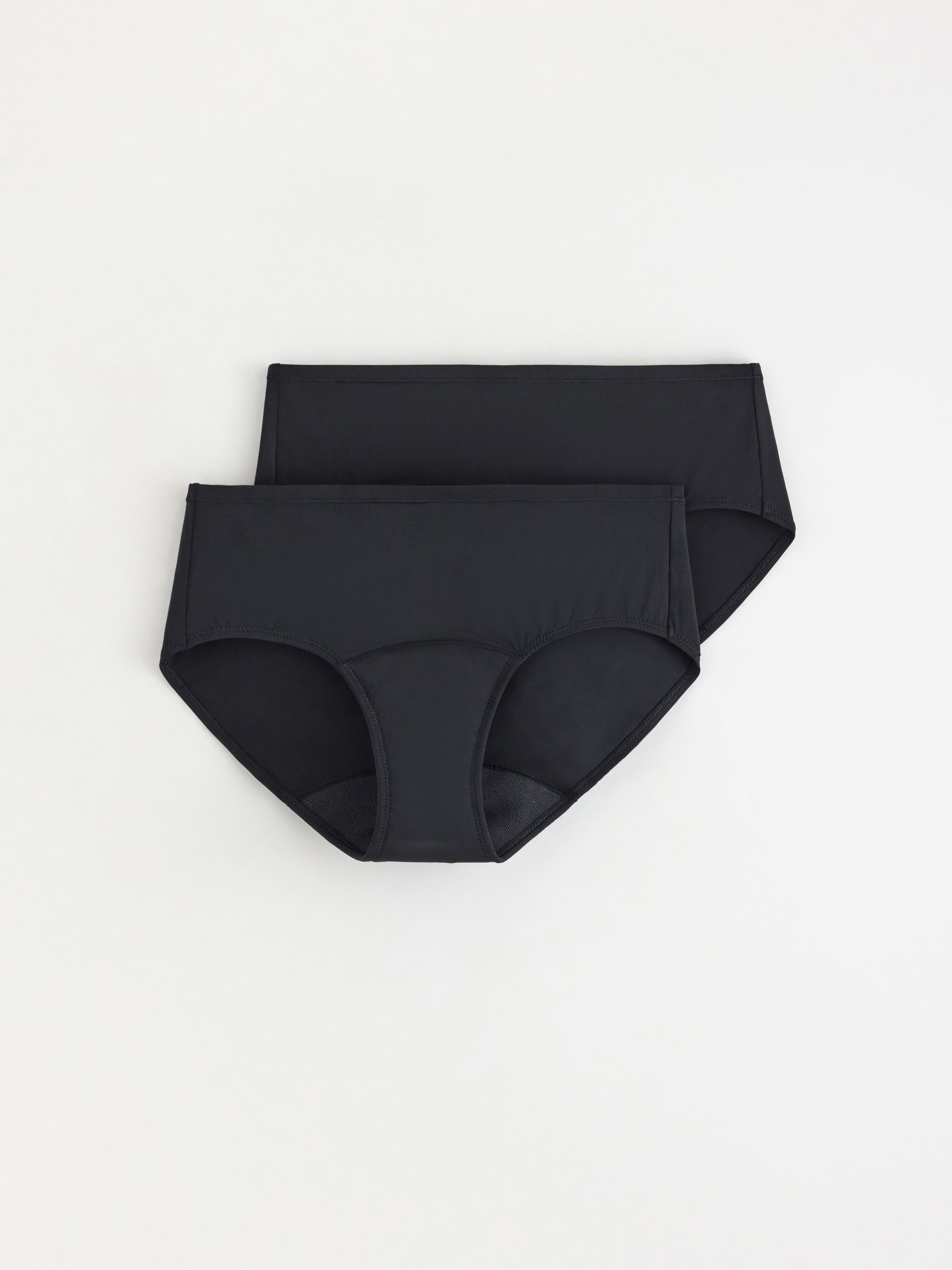 Conjunto com 2 calcinhas básicas Menstrosa – modelo hiphugger – Female Engineering Black