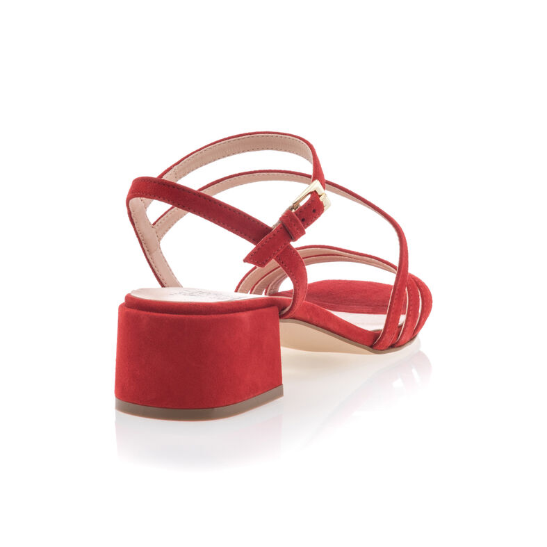 Rote Damensandalen / Zehenfreie Schuhe