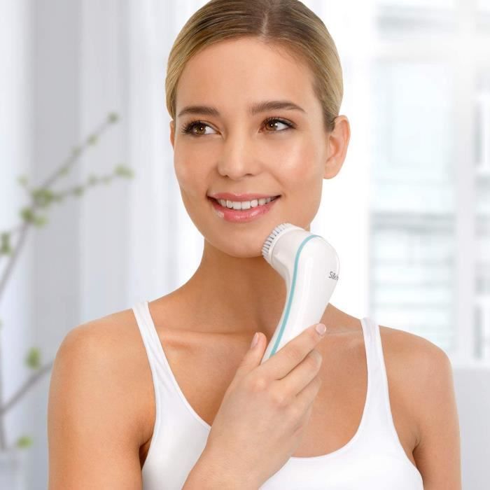 Brosse nettoyante visage SILK'N PURE - Peaux mixtes et sensibles - 4 programmes de nettoyage