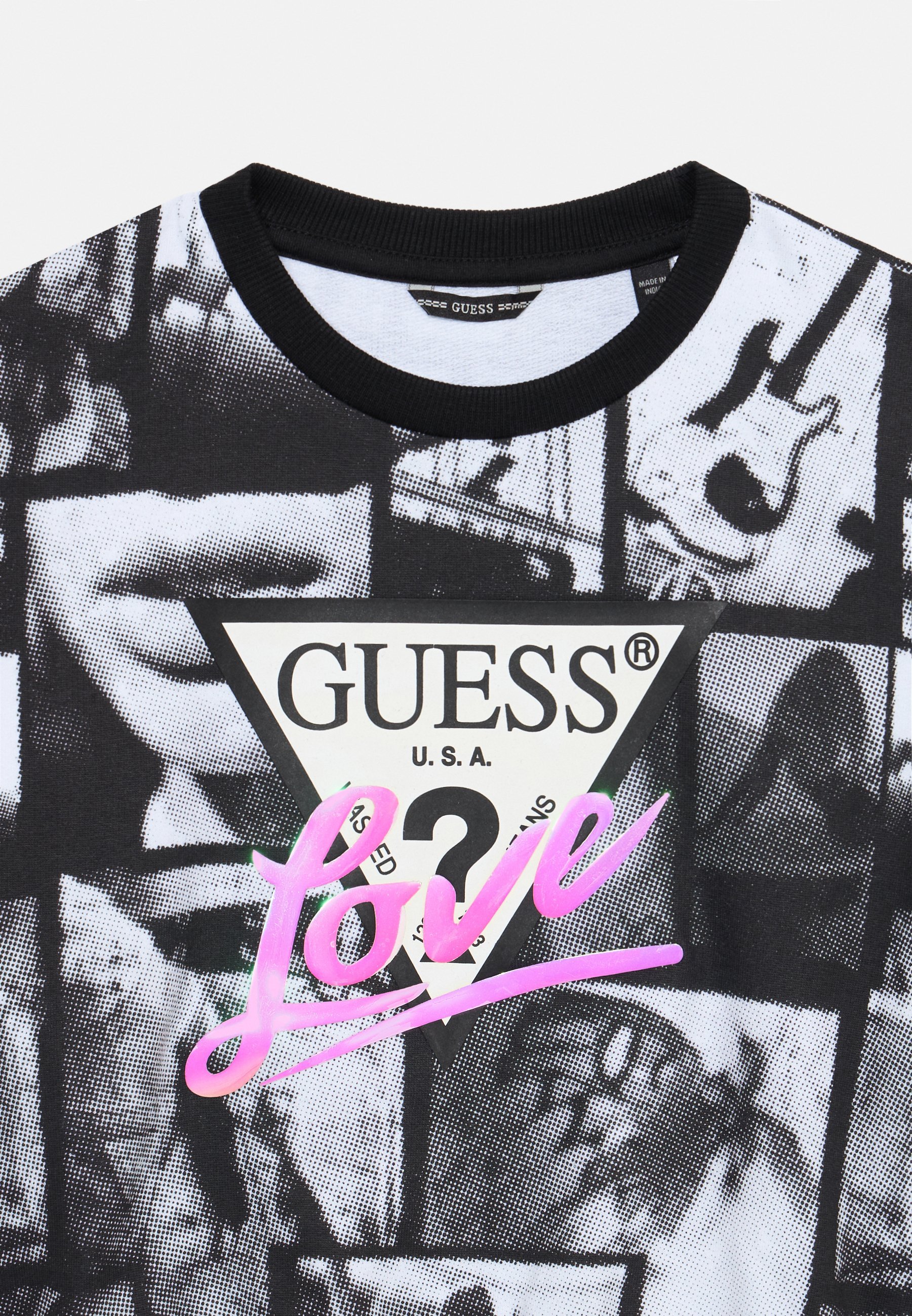 Guess JUNIOR CROP ACTIVE - Pulóver - sokszínű/fehér