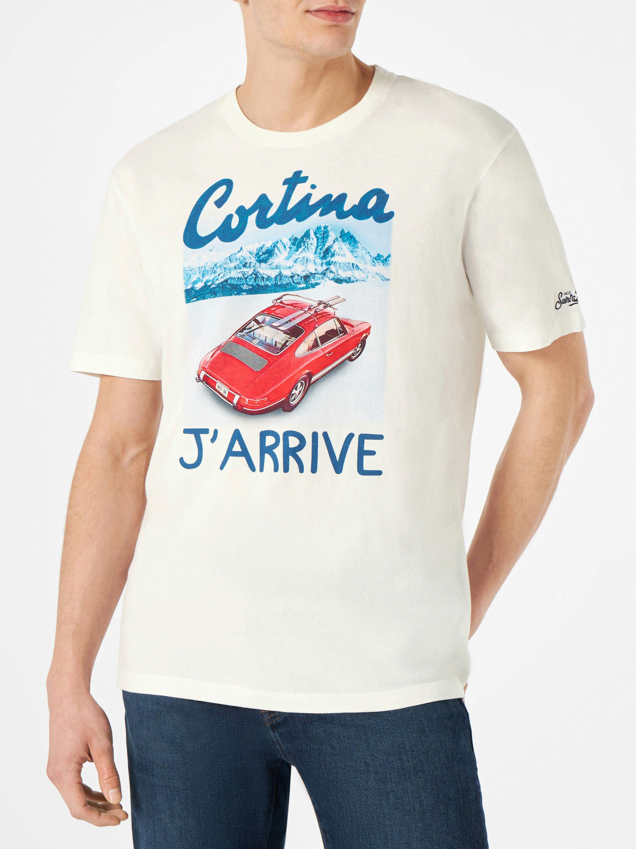 T-shirt homme avec inscription Cortina