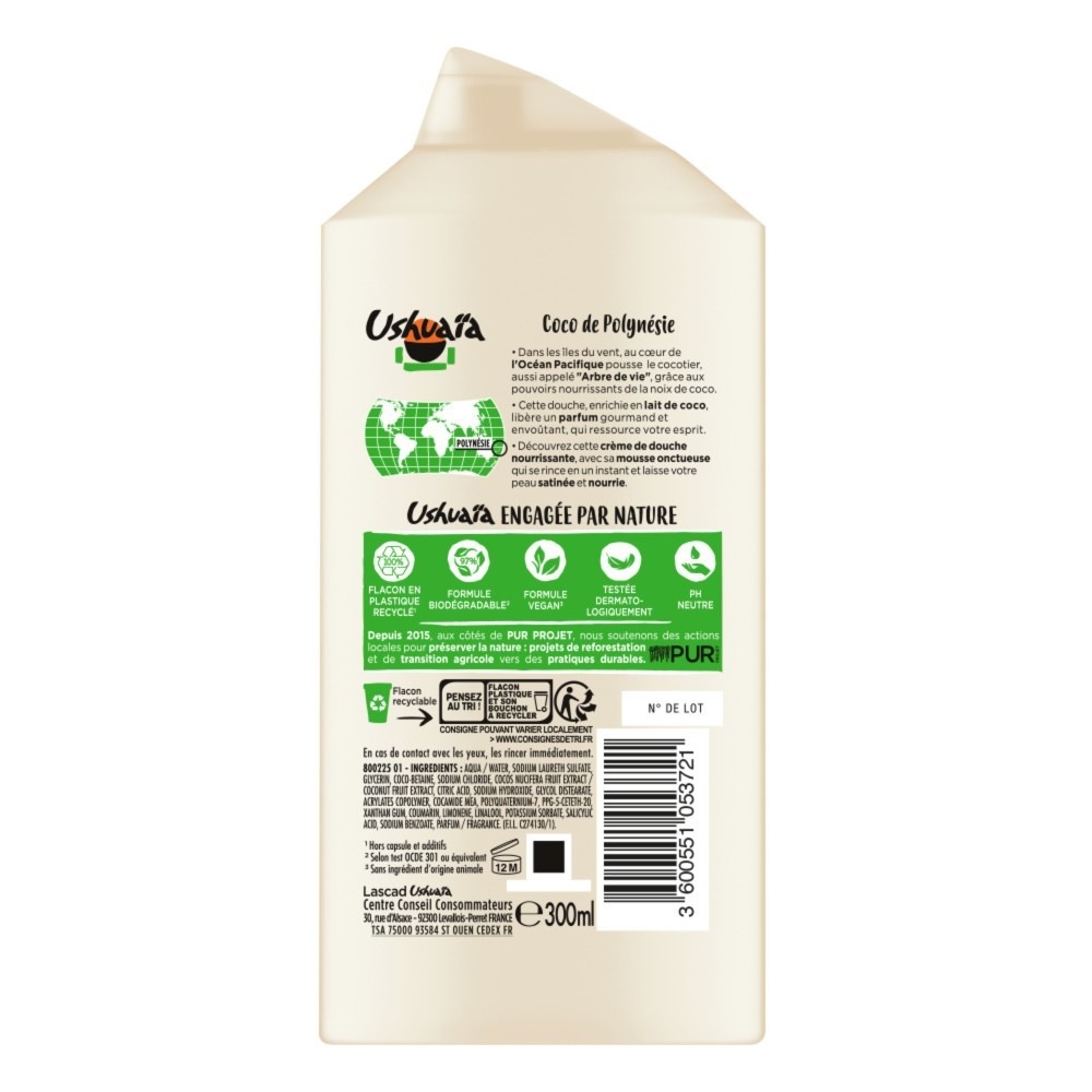 Ushuaïa Crème douche Coco