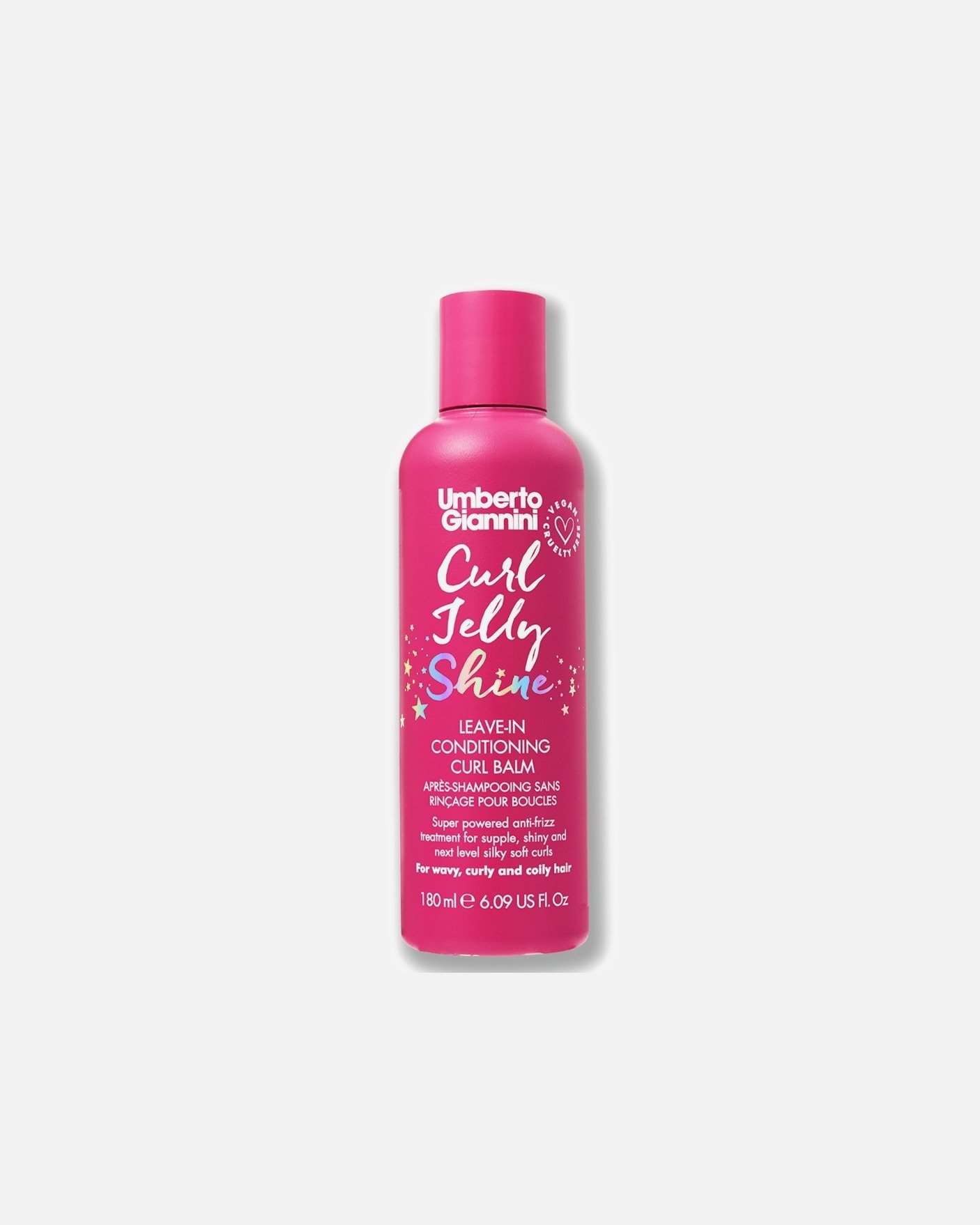 Umberto Giannini kondicionierius „Curl Jelly Shine“ nenuplaunamas kondicionierius, 180 ml