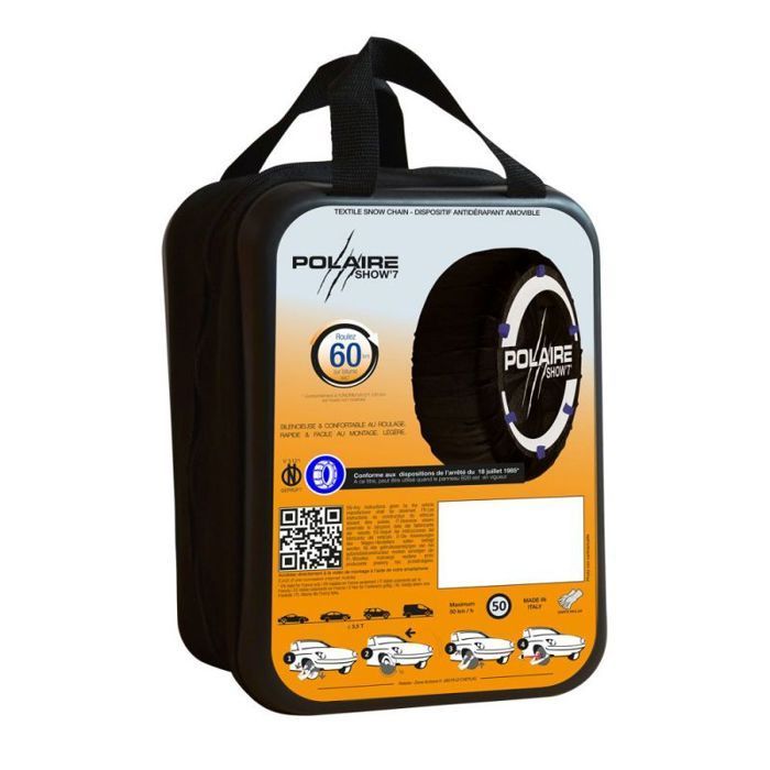 Funda textil de alta resistencia para cadenas de nieve, compatible con neumáticos 185-80R13.