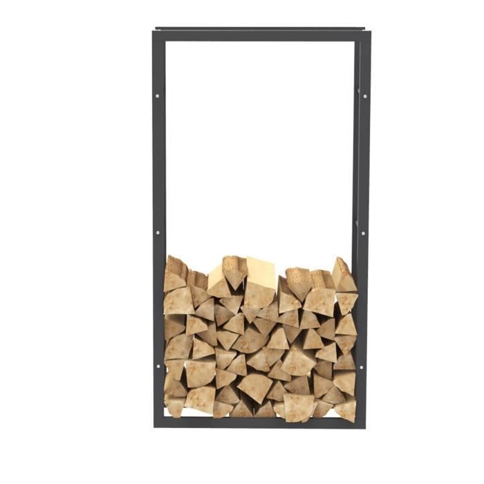 Portalegna in acciaio nero Bc-elec HHWPF0023 - 150x80x25CM