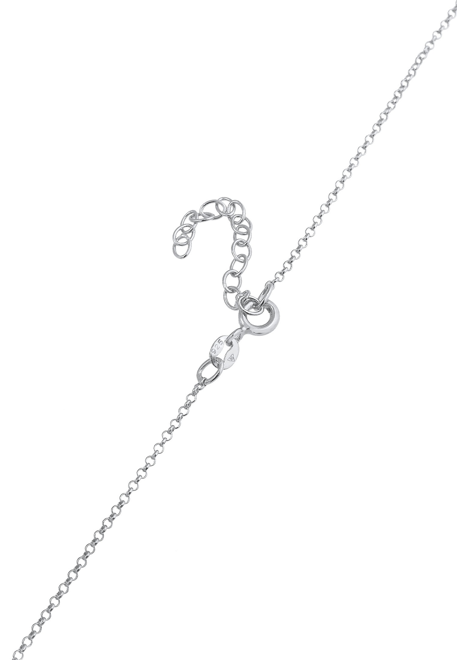 Elli Femmes Choker Solitaire avec Cristal de Zirconium en Argent Sterling 925