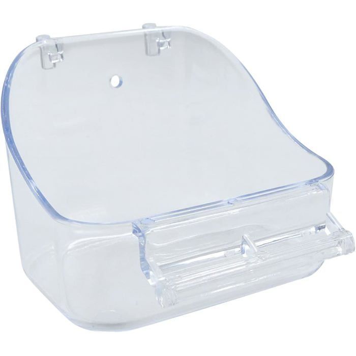 Baño para pájaros, ducha, bañera transparente, herramienta de limpieza para jaula, colgante, loro, periquito, myna, canario. Etiqueta