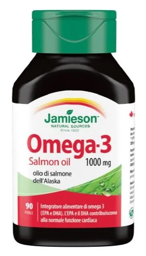 Huile de saumon oméga 3 Jamieson, 90 granules, bien-être cardiovasculaire