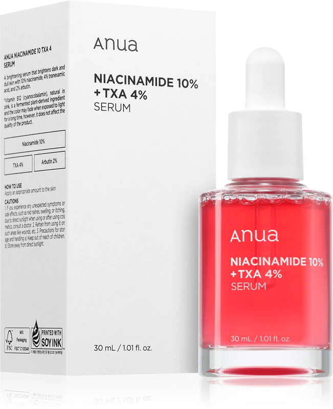 Anua Niacinamida 10% + TXA 4% Sérum Corretor de Manchas Escuras, sérum clareador para uniformizar o tom da pele.
