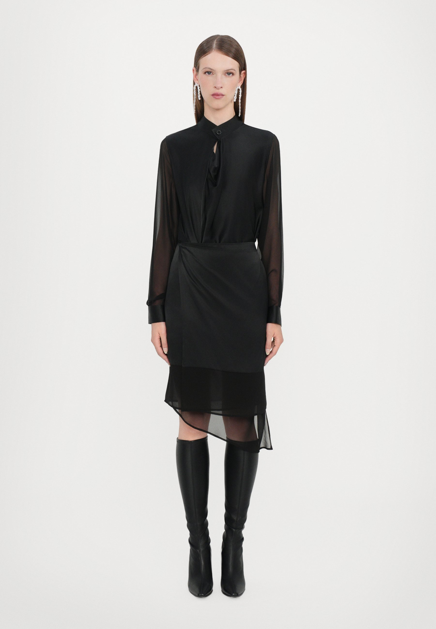 Écharpe Helmut Lang - Robe de cocktail / Robe de soirée - noire