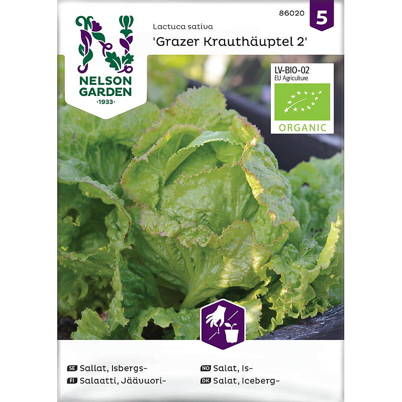 Nelson Garden Seeds Salatis, Grazer Krauthäuptel, bio