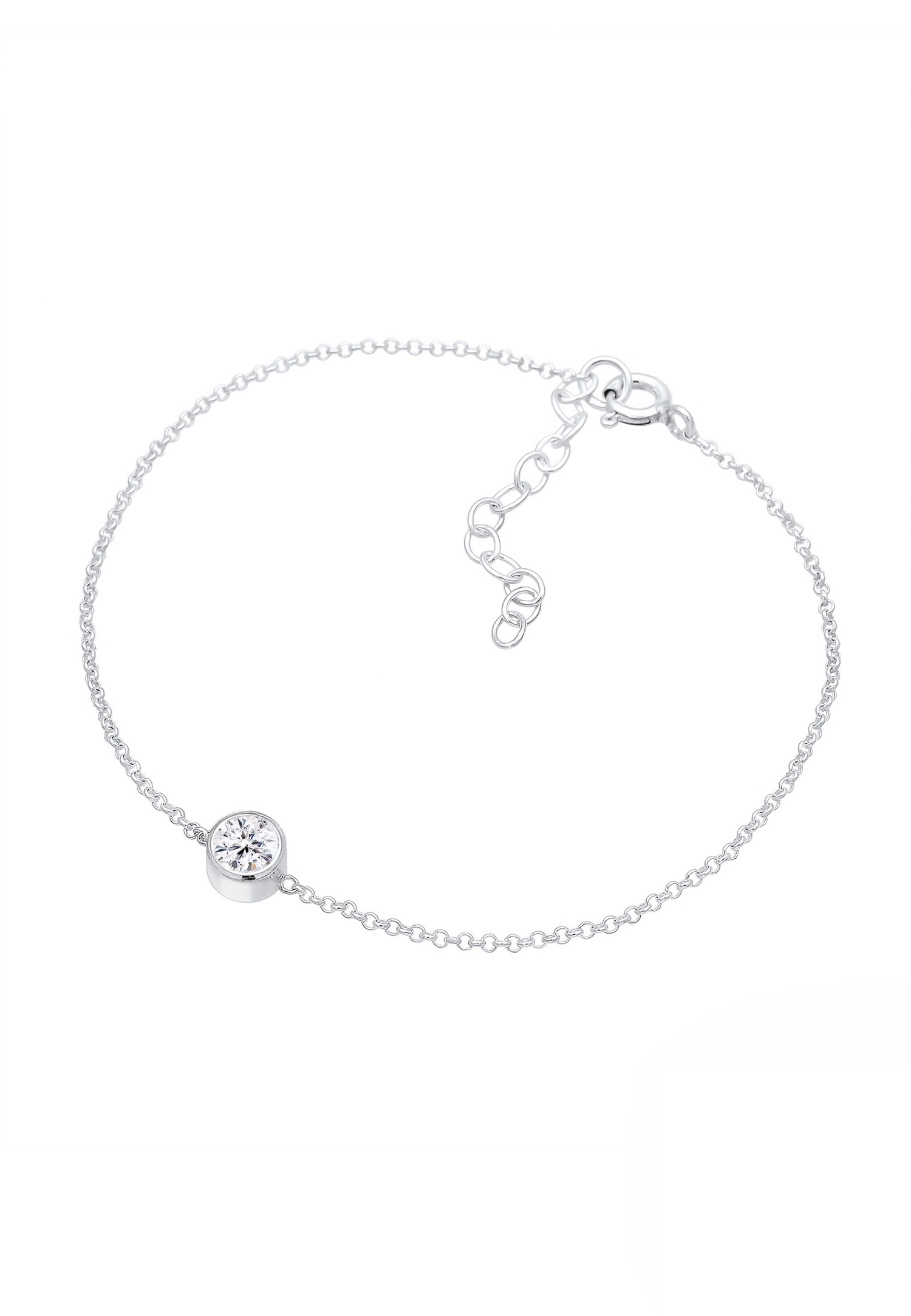 Elli Pendentif solitaire pour Femmes Basique avec des cristaux de verre en argent sterling 925