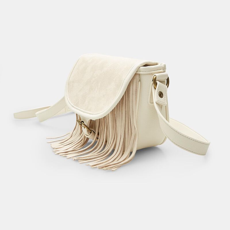 BATA Damska torebka typu crossbody z frędzlami