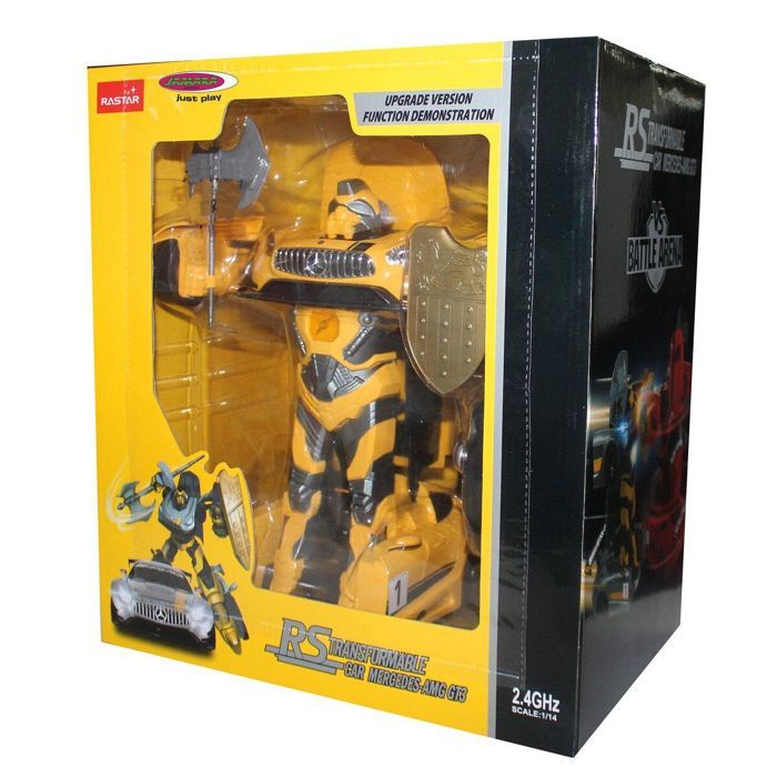 Carro de corrida para uso em pista - JAMARA - Mercedes AMG GT3 - Motor elétrico - Escala 1:14 - Preto, Amarelo