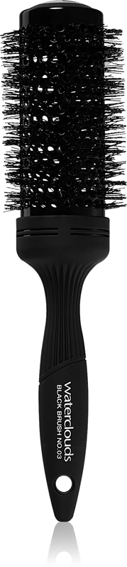 Escova de cabelo Waterclouds Black Brush Rundmetall
