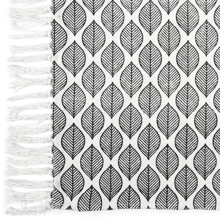 Tapis de cuisine 50x80 cm ZESTE motif feuille gris