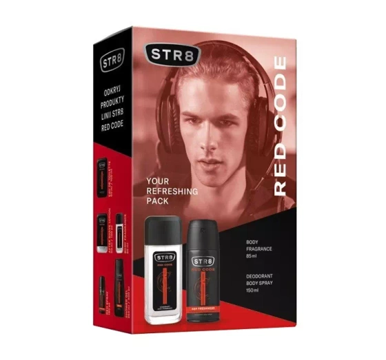 STR8 Red Code zapachowy spray z atomizerem 85 ml   dezodorant spray 150 ml