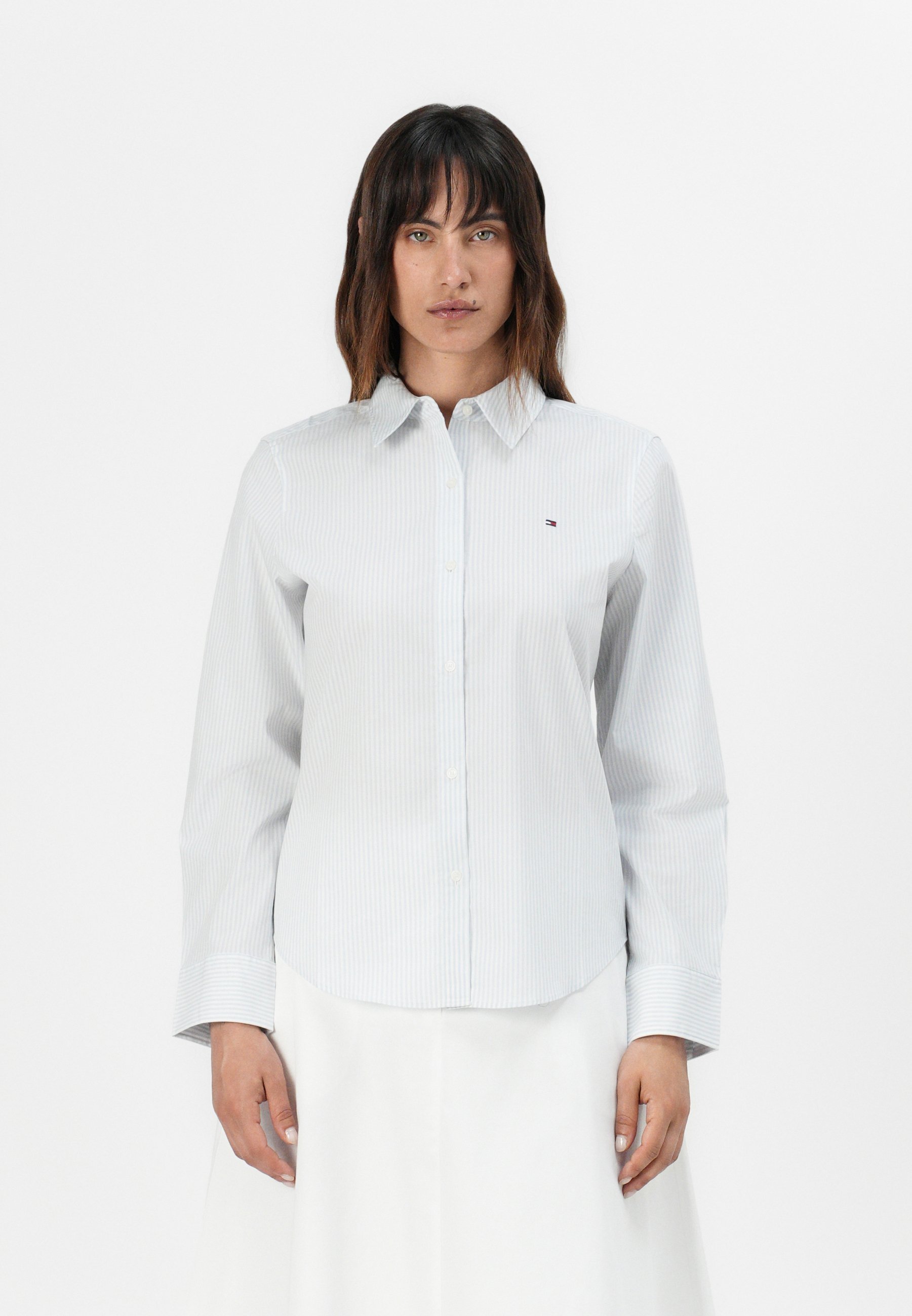 Tommy Hilfiger REGULAR - Bluse mit Knopfleiste - klassisches Ithaka/Breezy Blue