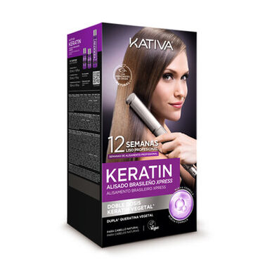 „Kativa Keratin Brazilian Straightening Xpress“ rinkinys Profesionalus braziliškas plaukų tiesinimas 1 vnt. 1 vnt.