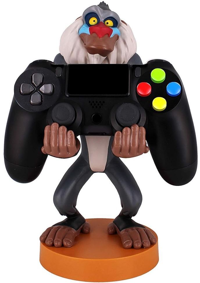 Figura de Rafiki de Disney (El Rey León) - EXQUISITE GAMING - Cable Guys - Soporte para auriculares, smartphone o accesorios pequeños - 20 cm