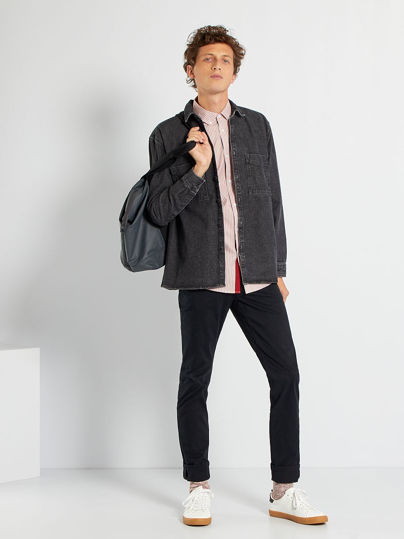 Calça chino slim - tamanho 34 - preta