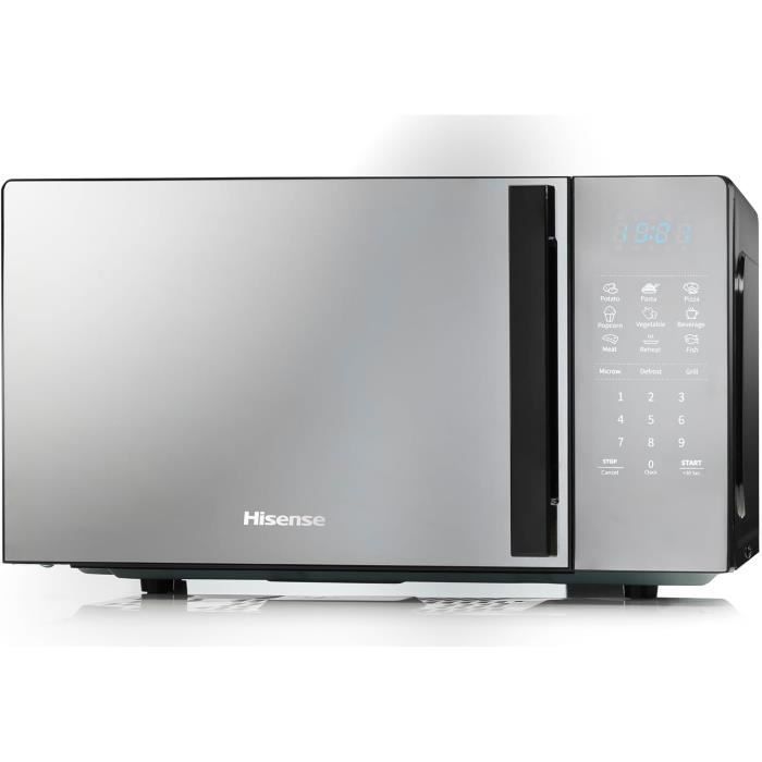 Forno a microonde Hisense H20MOMBS4HG - 20L - 700W - 9 funzioni - Specchio a colori