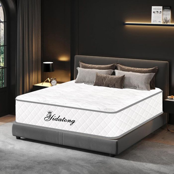 Colchón de 140x190 cm, 30 cm de grosor, colchón de muelles premium, certificado OEKO-TEX®, hipoalergénico, firmeza media, 7 zonas de confort.