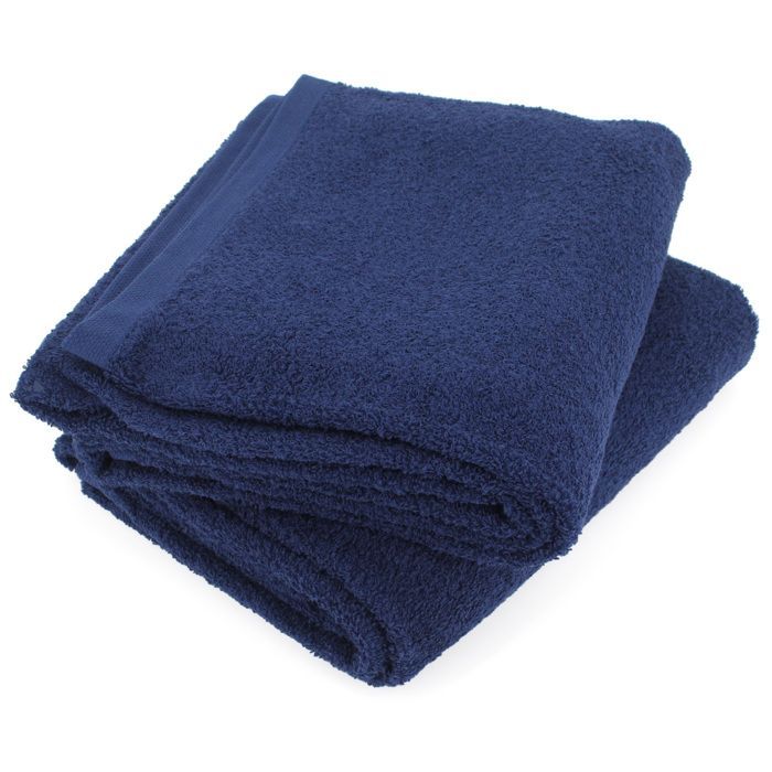 Set of 2 bath towels 90x150 cm ALPHA navy blue