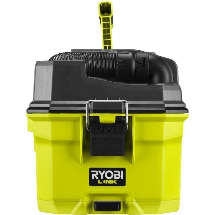 Aspiradora de taller RYOBI ONE+ de 18 V - 11,8 kPa - Depósito de polvo de 11 L - Con accesorios y adaptador para herramientas ONE+ - RV1811