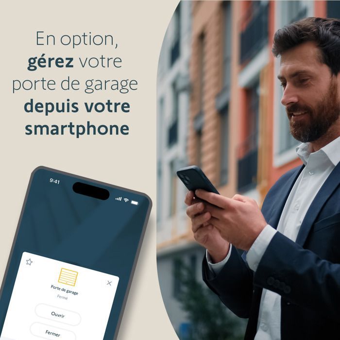SOMFY 1246363 - Motorisation pour porte de garage Serenia 700 io - Hauteur Maxi 2,35m - Largeur Maxi 3m - Livrée avec 2