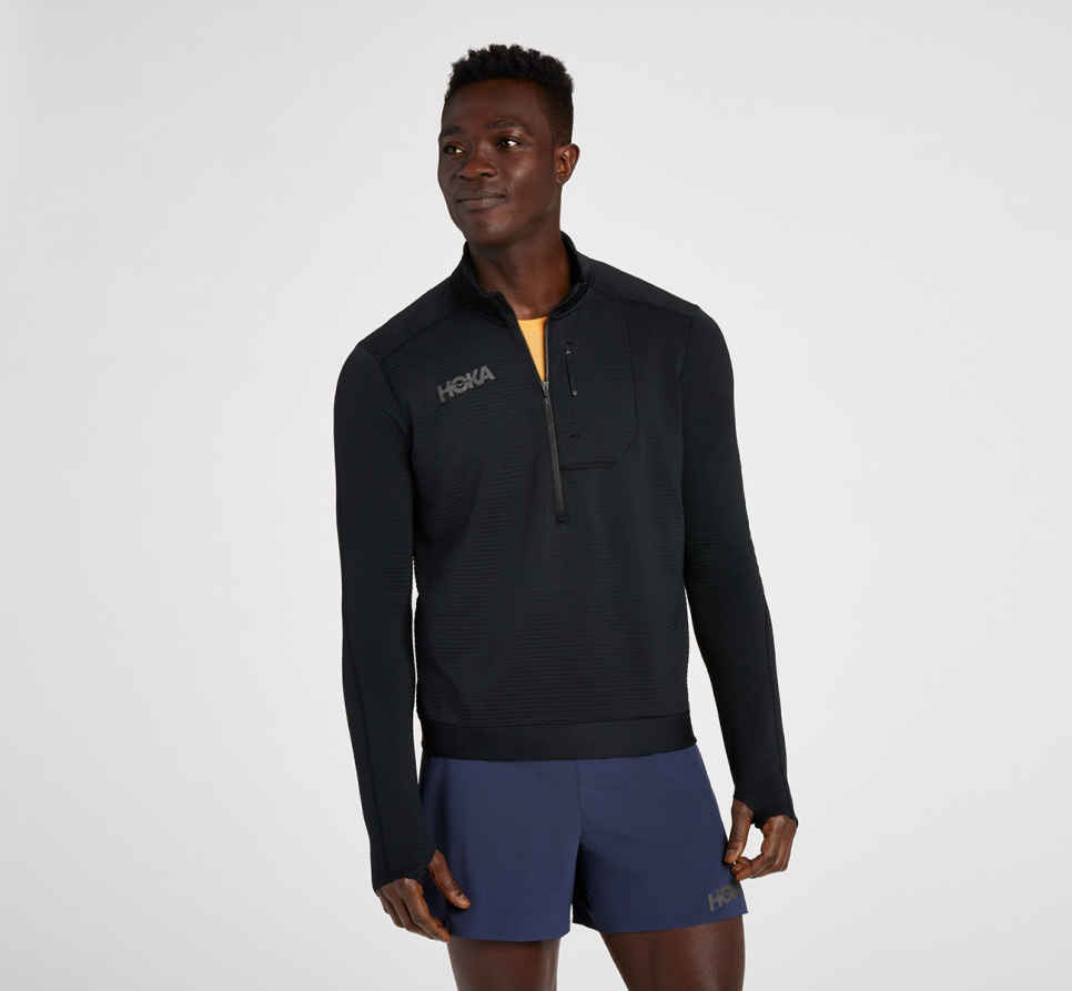 HOKA 1/2 rits Zwart