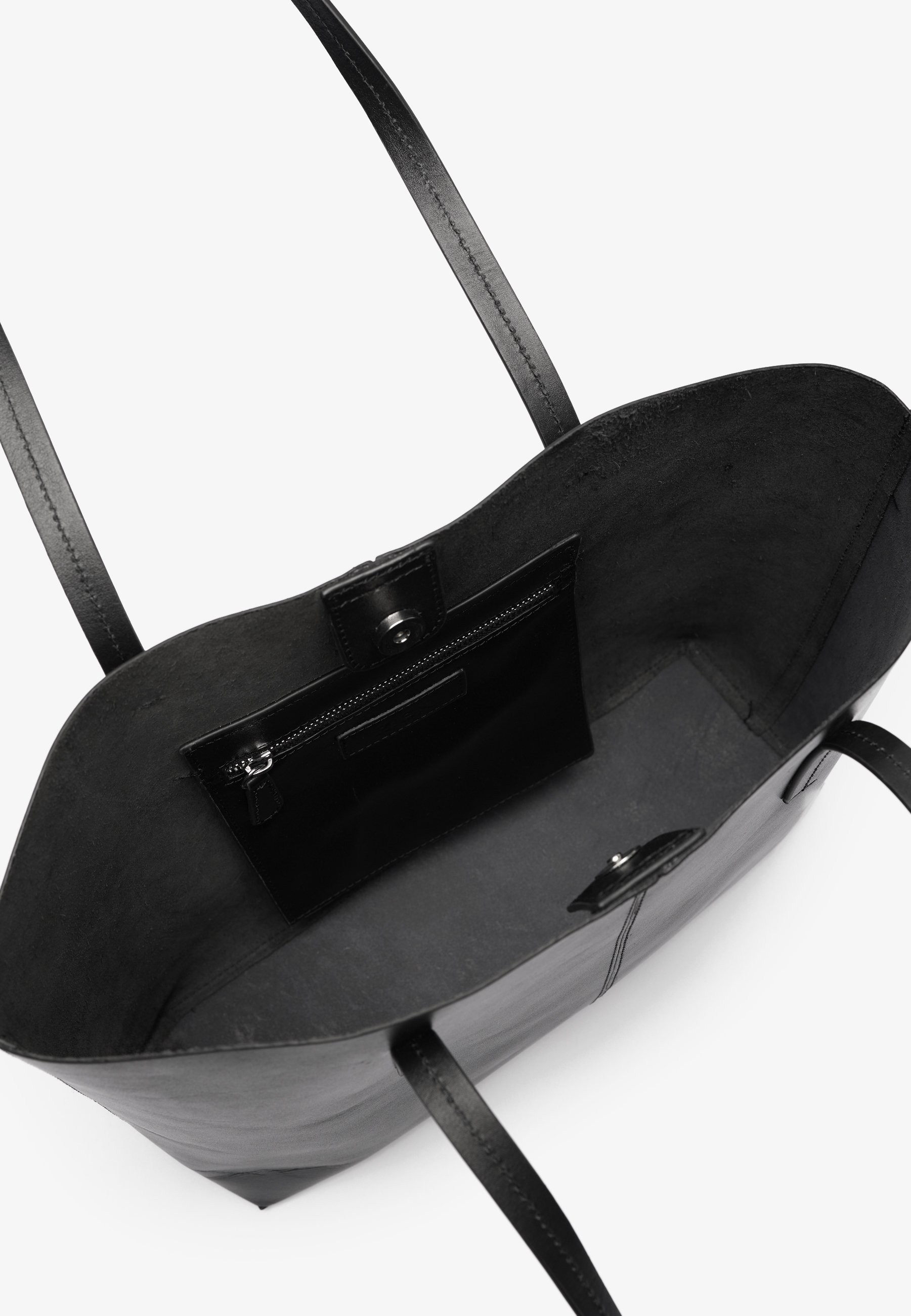 Zign LEATHER - Tote bag - zwart