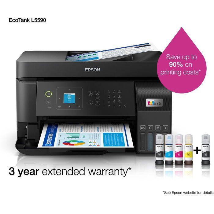 Multifunktionsdrucker – Epson – EcoTank L5590 – Tintenstrahl – A4 – 15 Seiten/Minute, Schwarzweiß