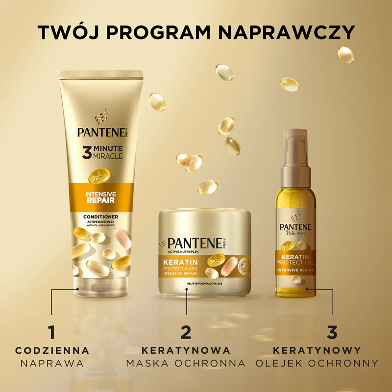 Máscara capilar regeneradora Pantene Pro-V Active Nutri Plex Reparação Intensiva para cabelos secos e danificados
