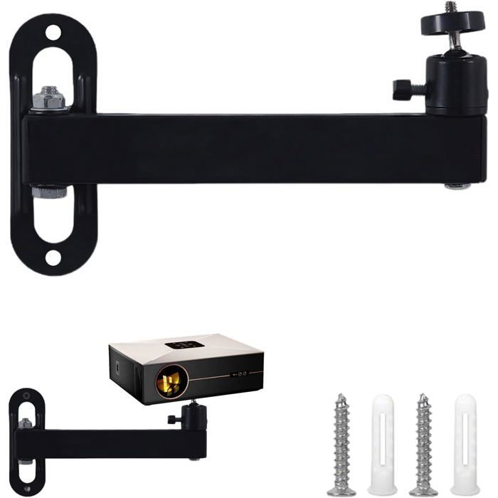 Muurbeugel voor videoprojector - ZOKKO - 360° verstelbaar - Kantelen +/- 180° - Draaien +/- 180°