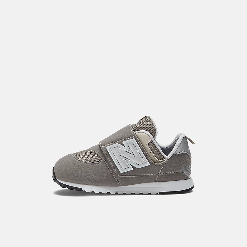 Baby 574 NEW-B Velcro και θηλιά - Rain Cloud με μεταλλικό ασημί χρώμα