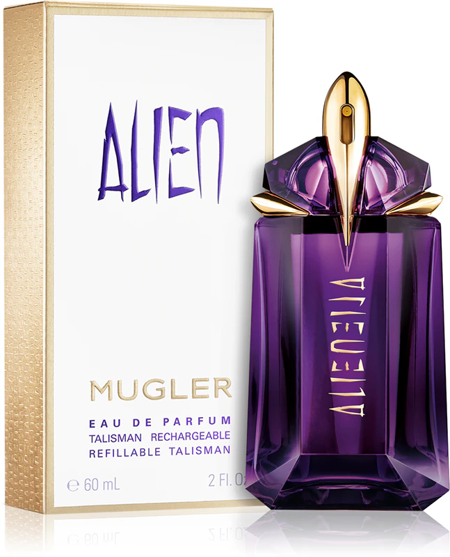 Frasco recarregável de Mugler Alien Eau de Parfum para mulheres