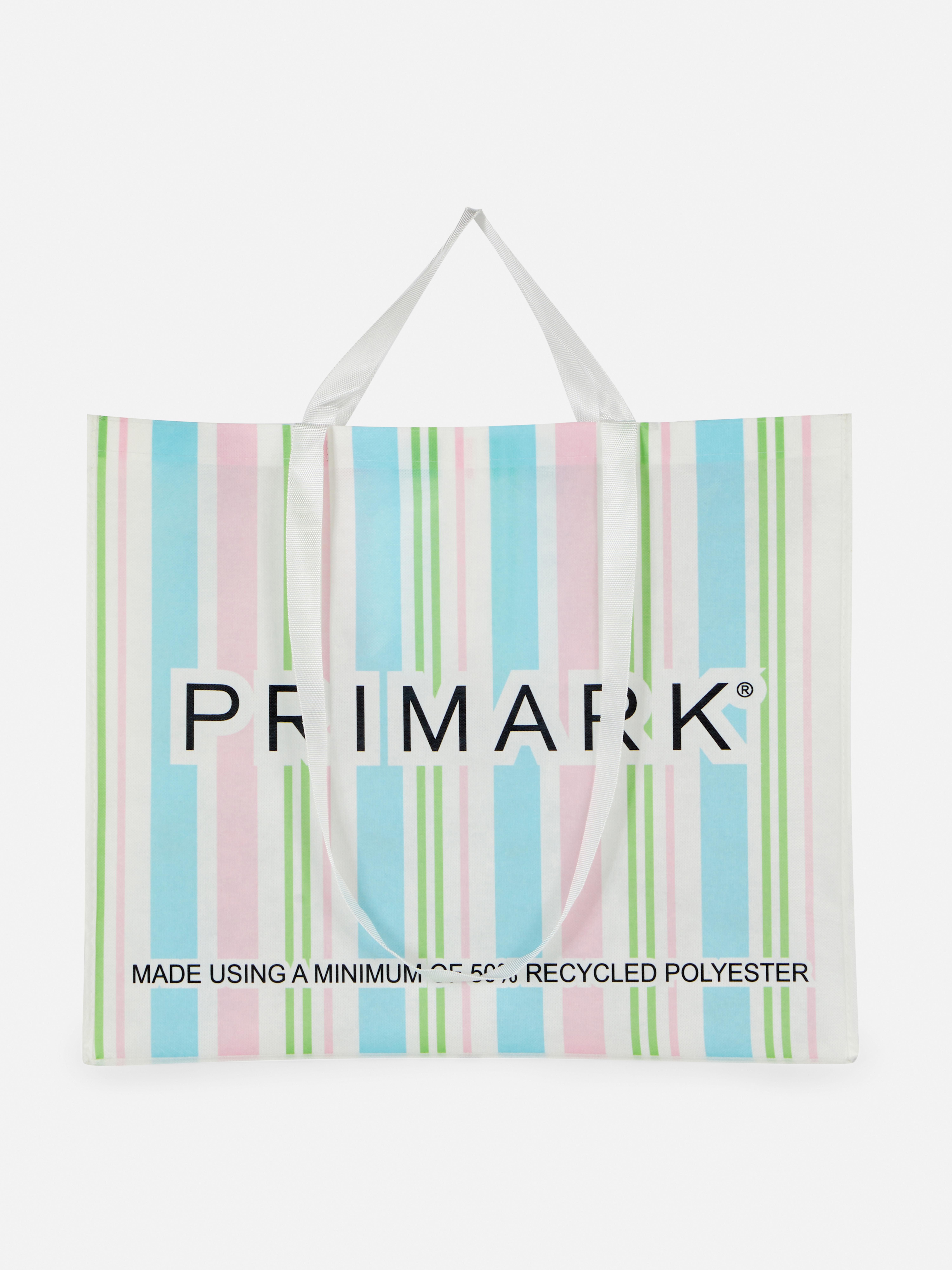 XL shopper met strepenprint De perfecte tas voor al jouw winkelbehoeften en meer Product gemaakt van minimaal 50% gerecycled polyester