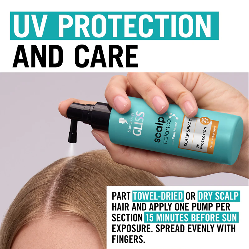Spray de proteção solar para o couro cabeludo Schwarzkopf Gliss Scalp Balance