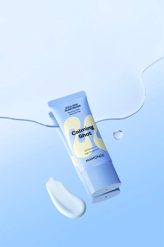 MAMONDE Calming Shot Azulene Suncream Ochranný krém na tvár s upokojujúcim účinkom