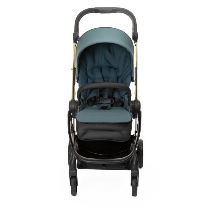 Cochecito Chicco One4Ever Green Gem City - Asiento reversible - Ruedas grandes - Peso: 7,9 kg
