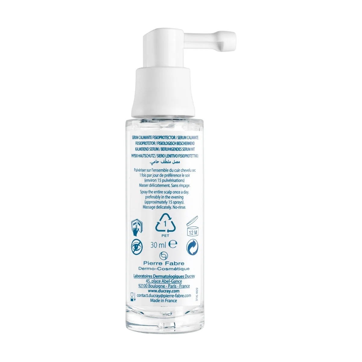 DUCRAY Sensinol Fysiotherapie Kalmerend Serum 30 ml Gevoelige hoofdhuid met jeuk