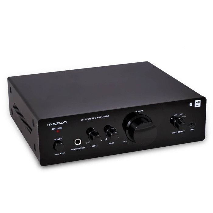 Amplificatore stereo HiFi Madison MAD1000 da 100 W con Bluetooth/NFC/CD/AUX/MP3
