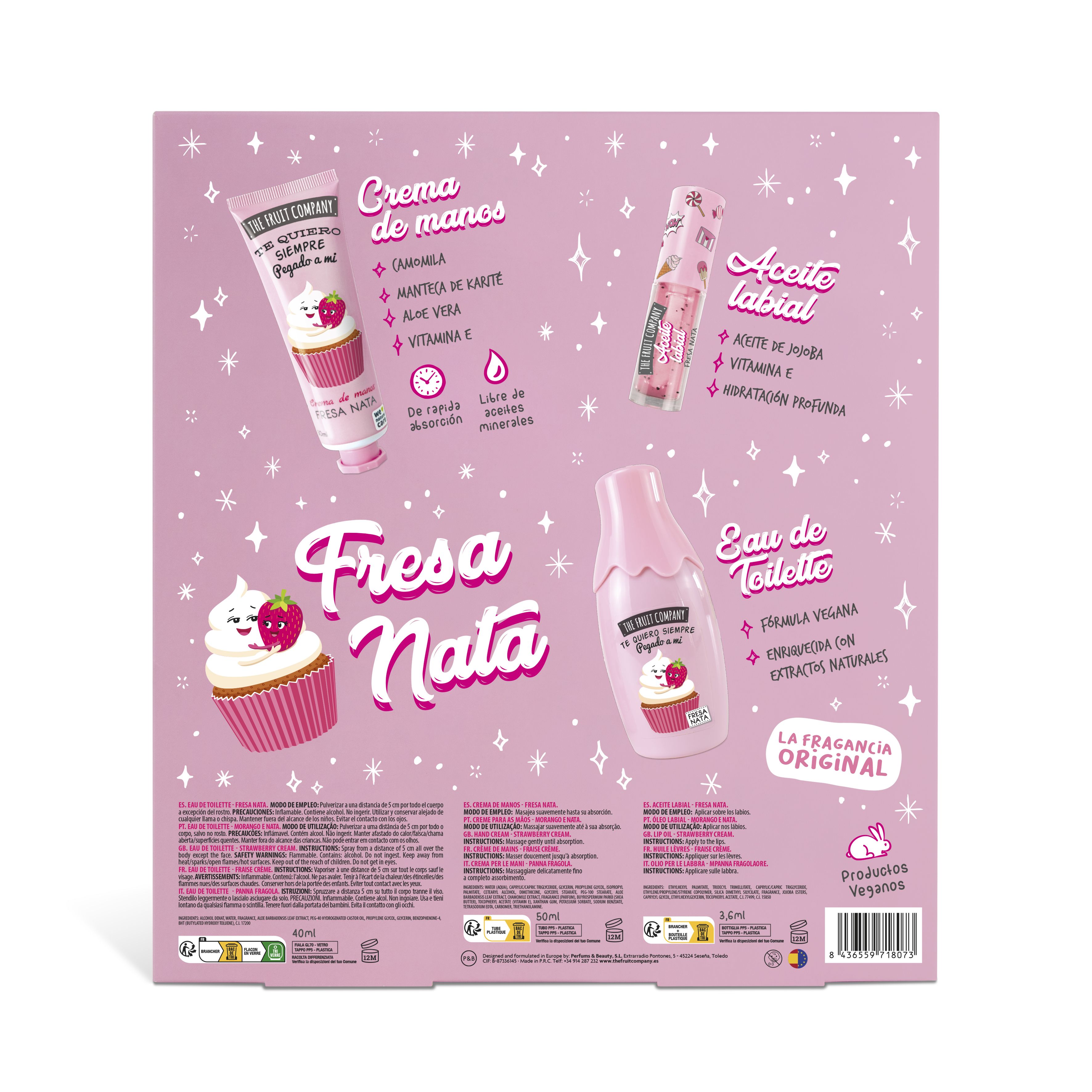 Paket kreme od jagode: kolonjska voda, ulje za usne, krema za ruke Poklon setovi i kutijice parfema
