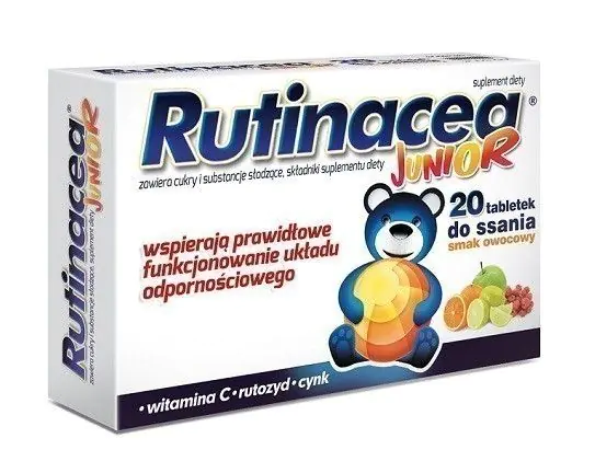 Rutinacea Junior, Wsparcie odporności dla dzieci od 3. roku życia, Tabletki do ssania