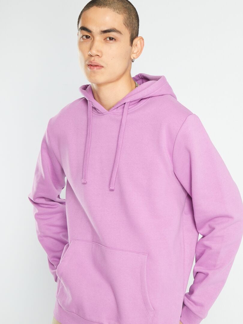 Bluza z kapturem i kieszenią kangurkową - RÓŻOWA