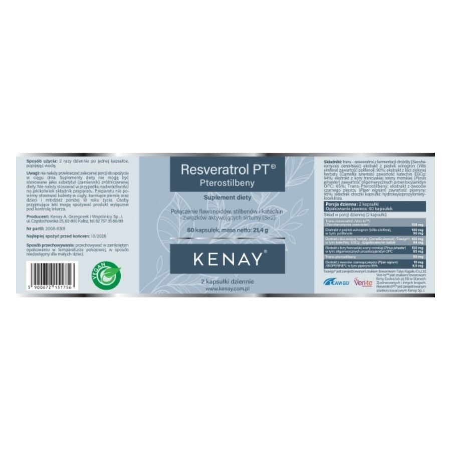 Kenay Pterostilbeny Resveratrol PT
