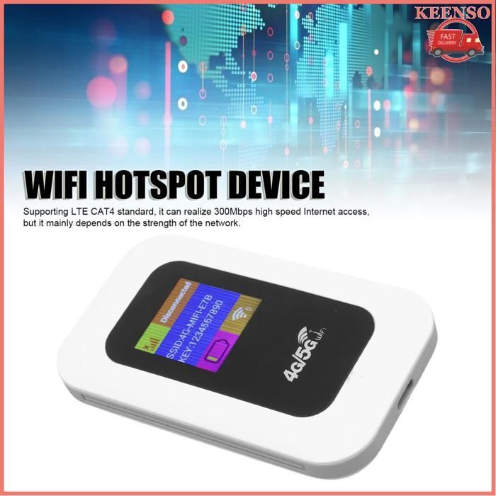 Hotspot Mobile, 5G WiFi 300 Mbit / S Plug-and-Play-Sim Slot WLAN Router Portable WLAN jusqu'à 10 Utilisateurs WLAN