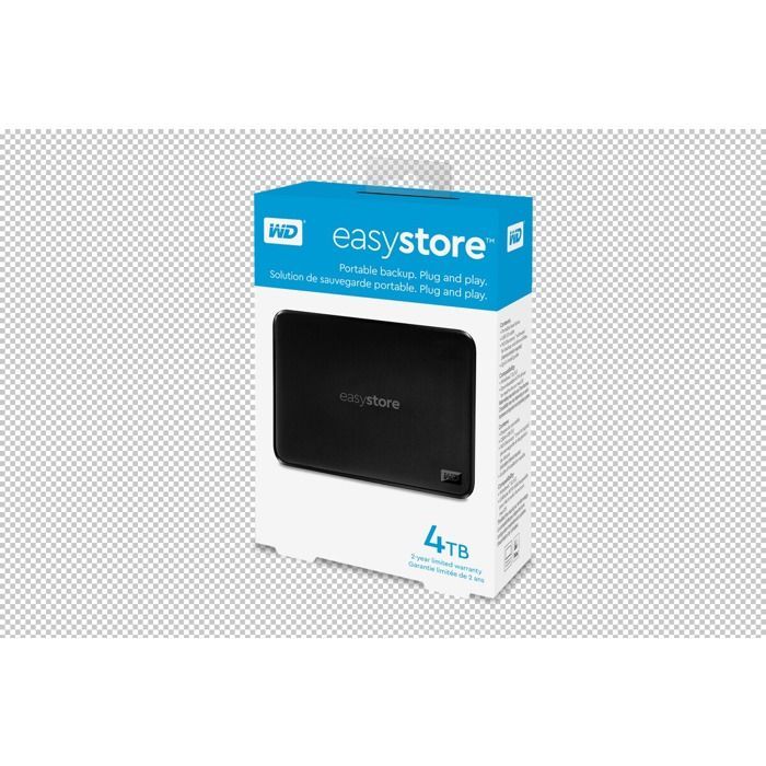 Western Digital Easy Store USB 3.0 4TB External Hard Drive, Black